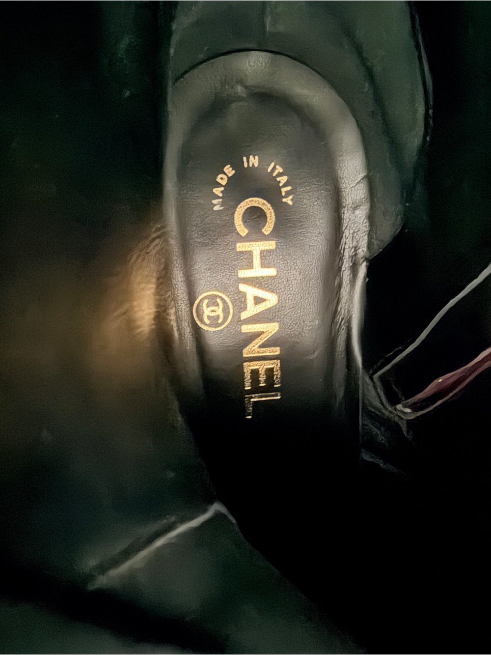 CHANEL Black Tweed & Leather Ankle Booties with Gold Zip Pull - Picture 8 of 11